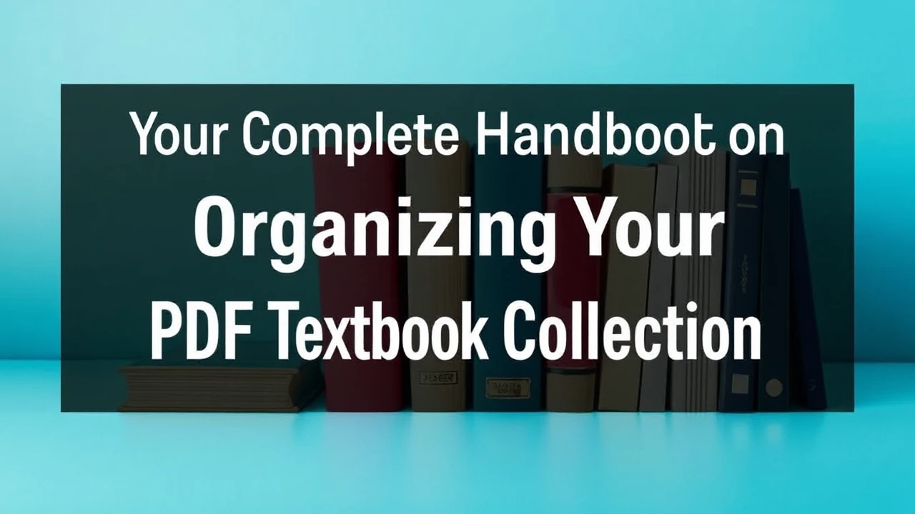 Your Complete Handbook on Organizing Your PDF Textbook Collection